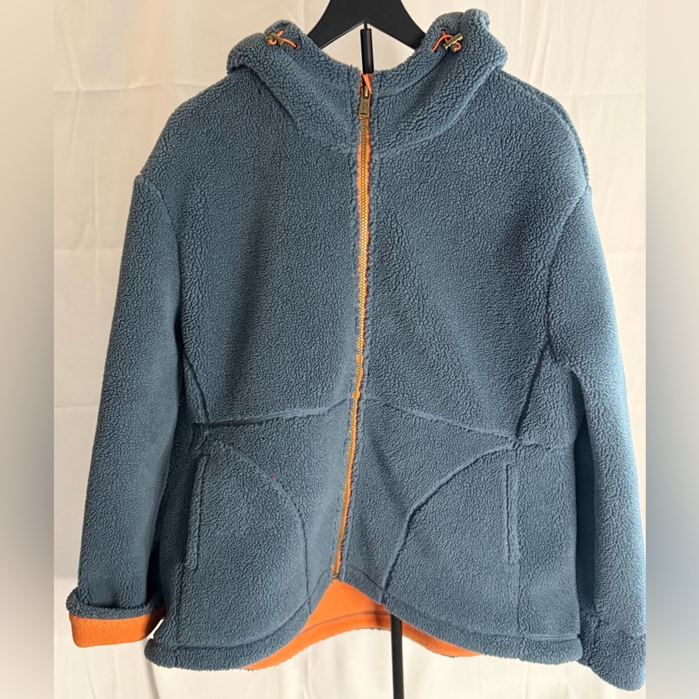 Pendleton Cozy Blue Teddy Jacket With Bright Oran… - image 1